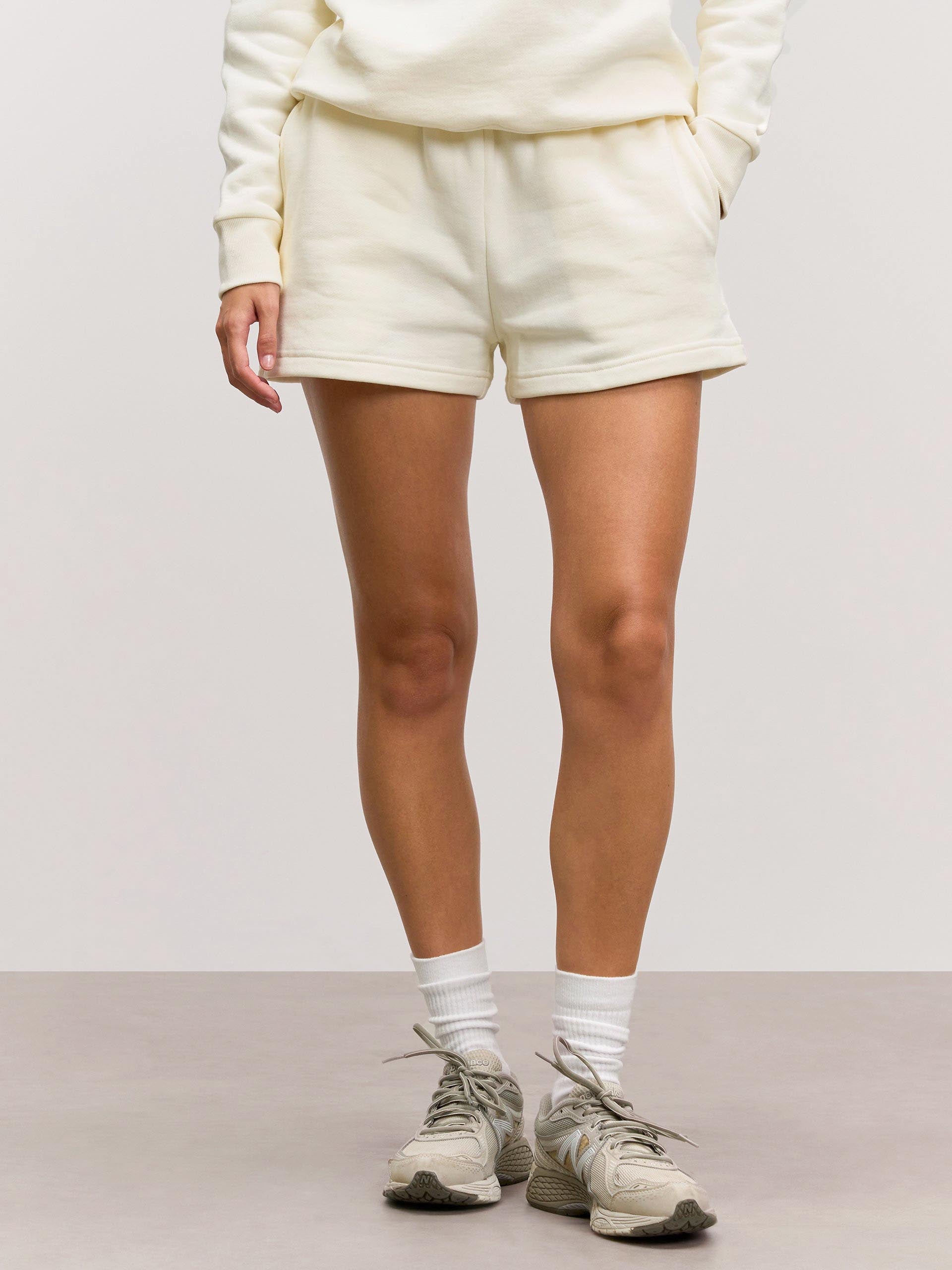 Womens Relaxed Jersey Short in Ecru