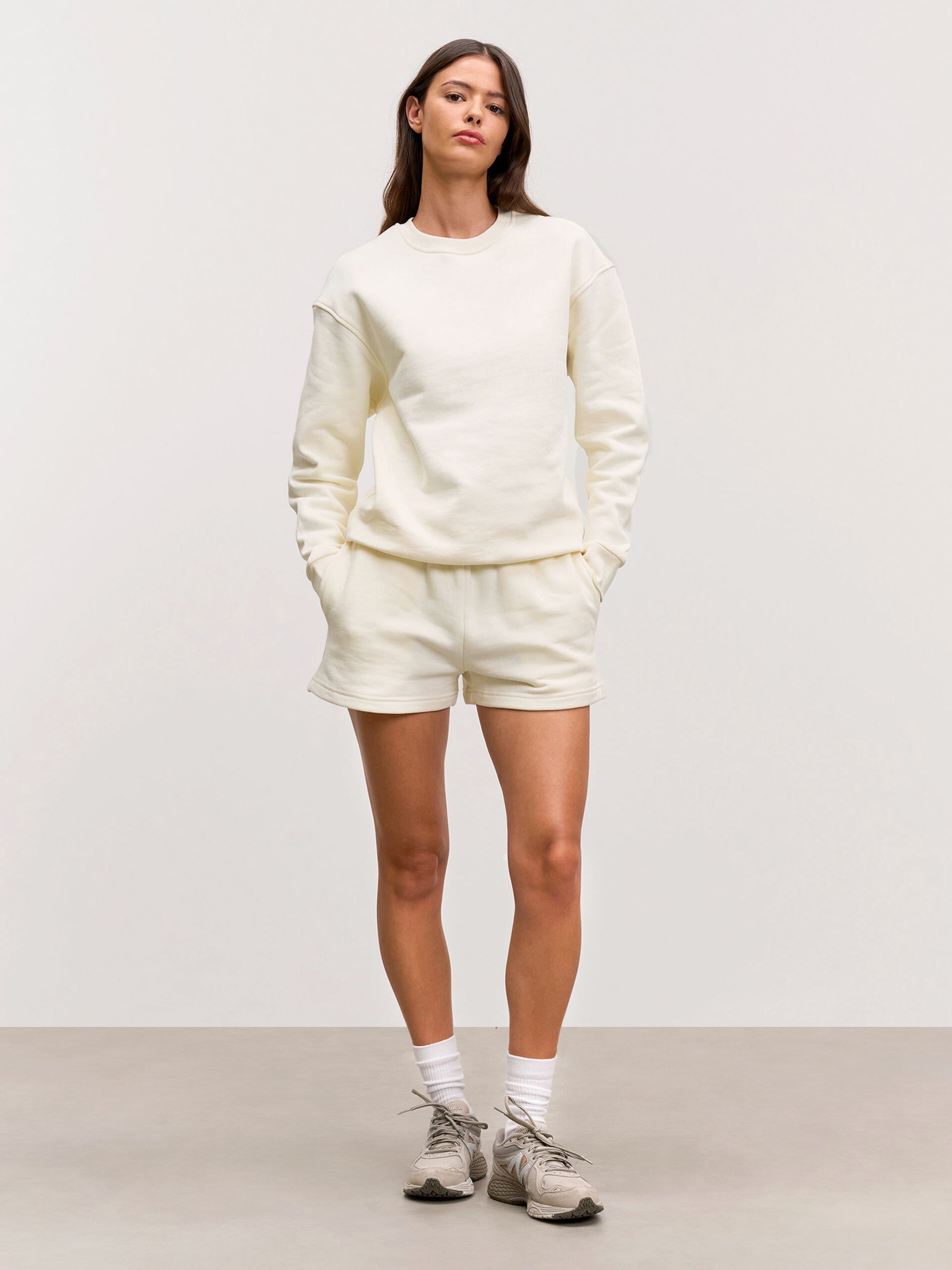 Womens Relaxed Jersey Sweatshirt in Ecru