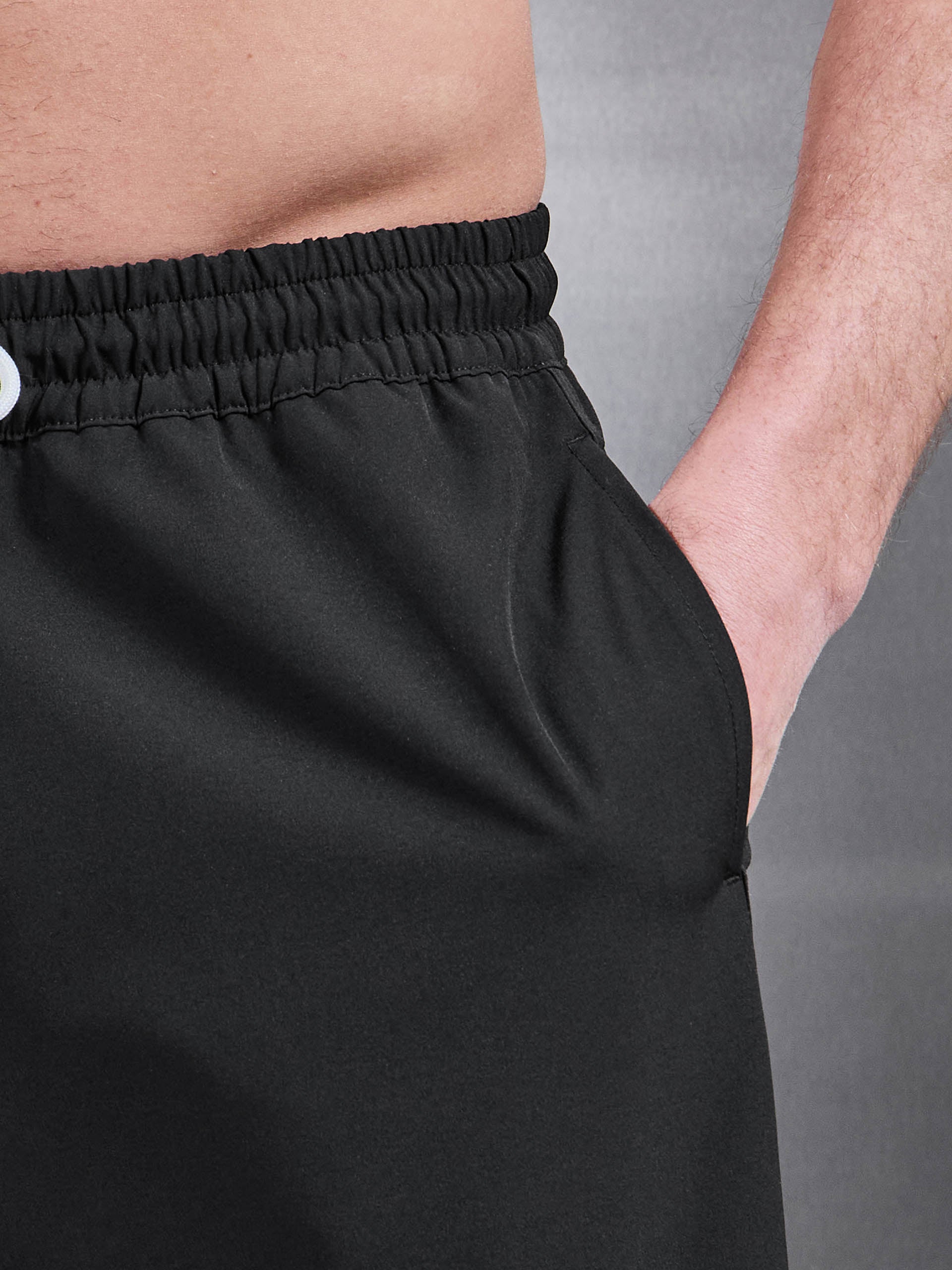 Essential Drawstring Swim Short in Black