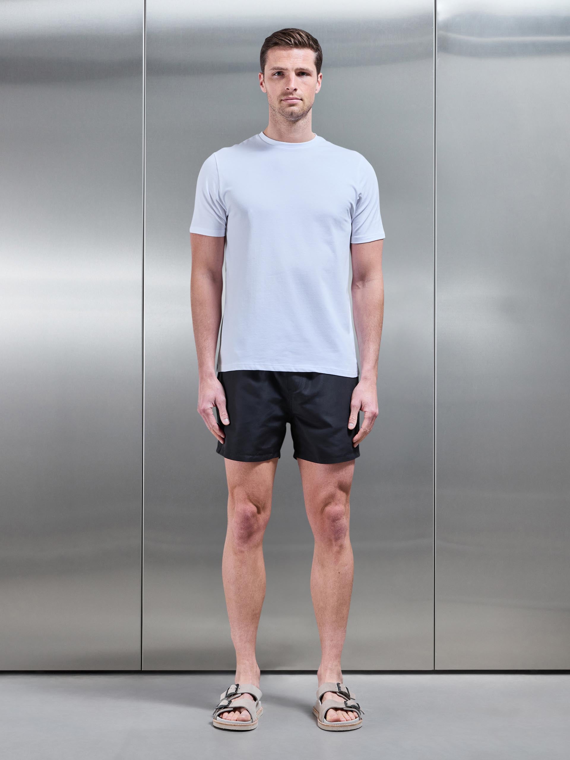 Essential Drawstring Swim Short in Black