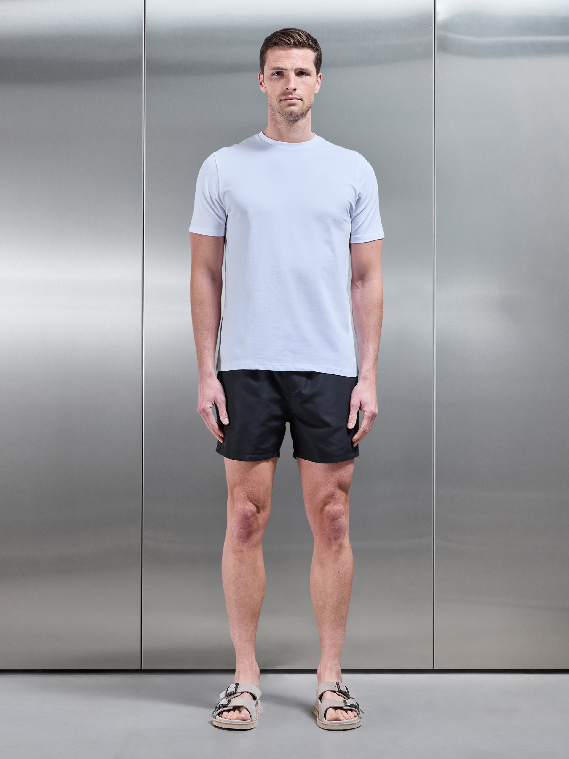 Essential Drawstring Swim Short in Black