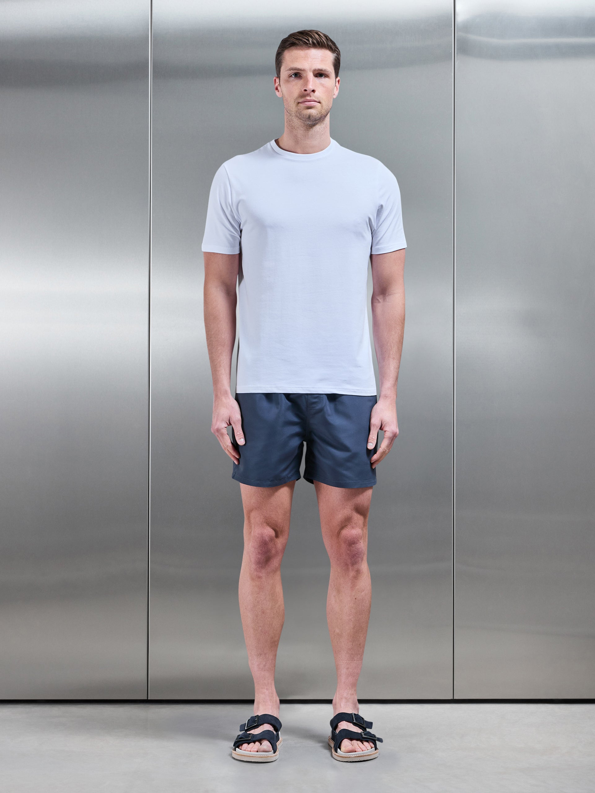 Essential Drawstring Swim Short in Grey