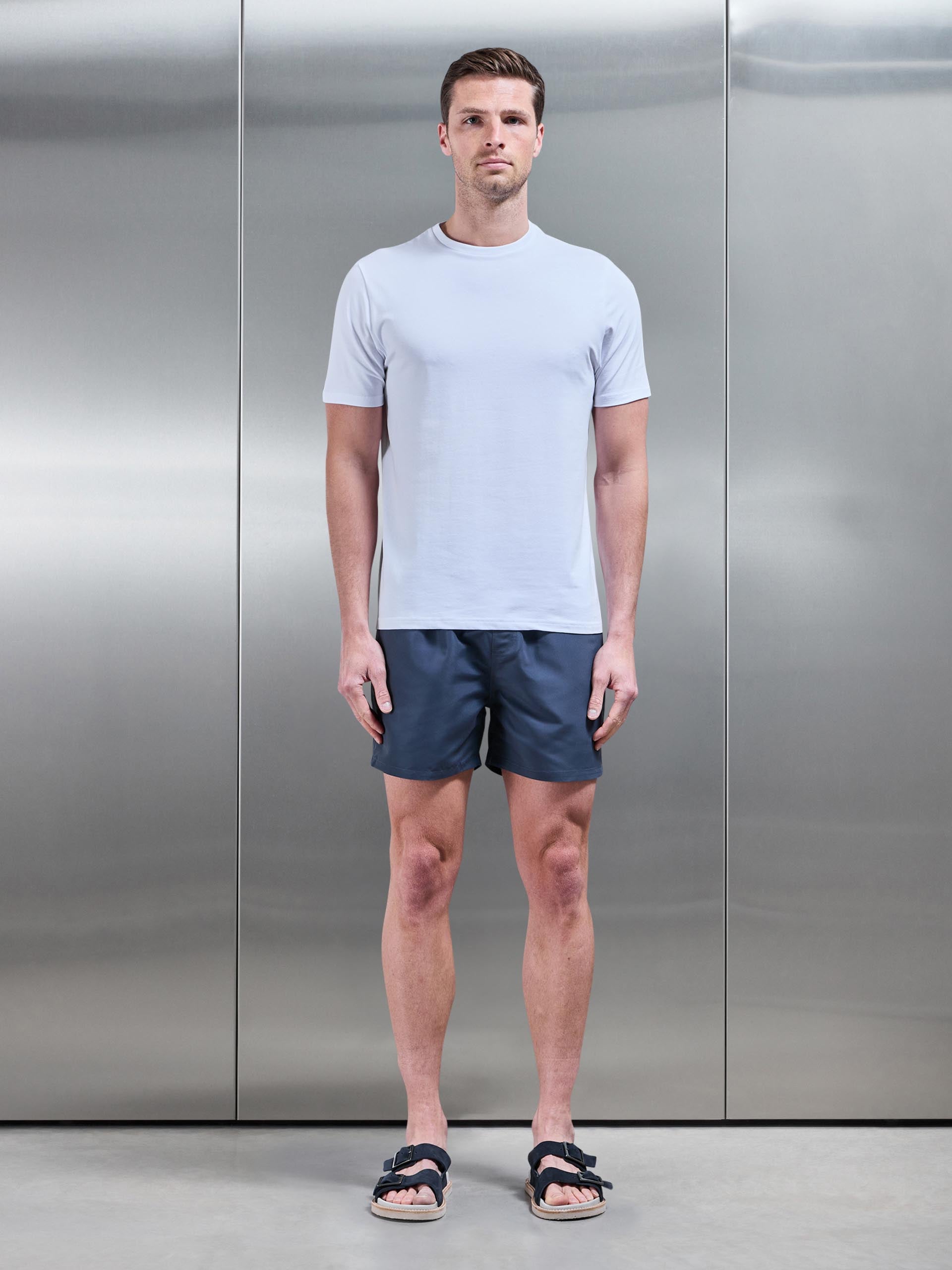 Essential Drawstring Swim Short in Grey