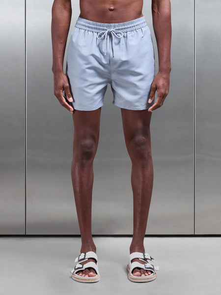 Essential Drawstring Swim Short in Mid Grey