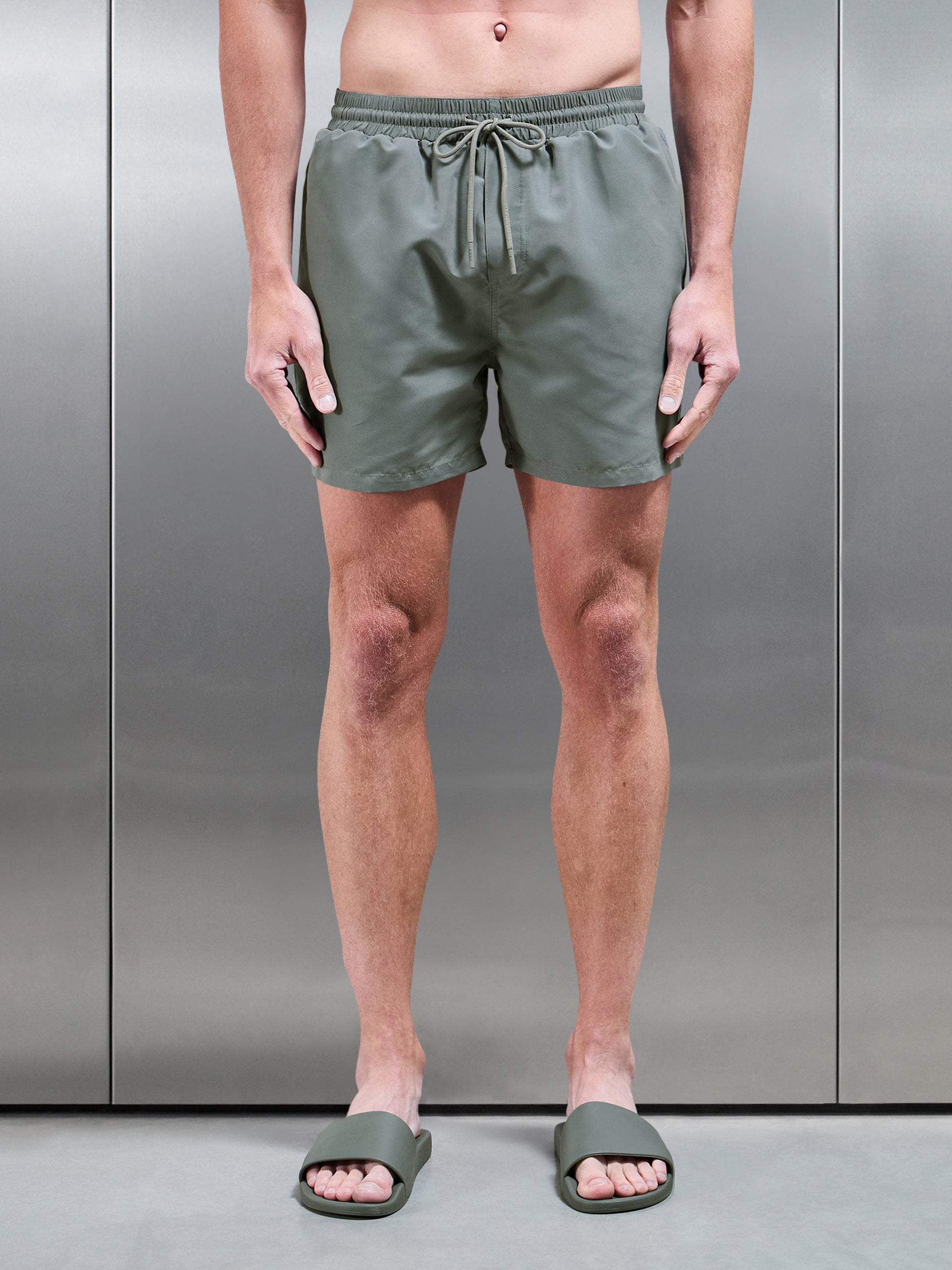 Essential Drawstring Swim Short in Sage