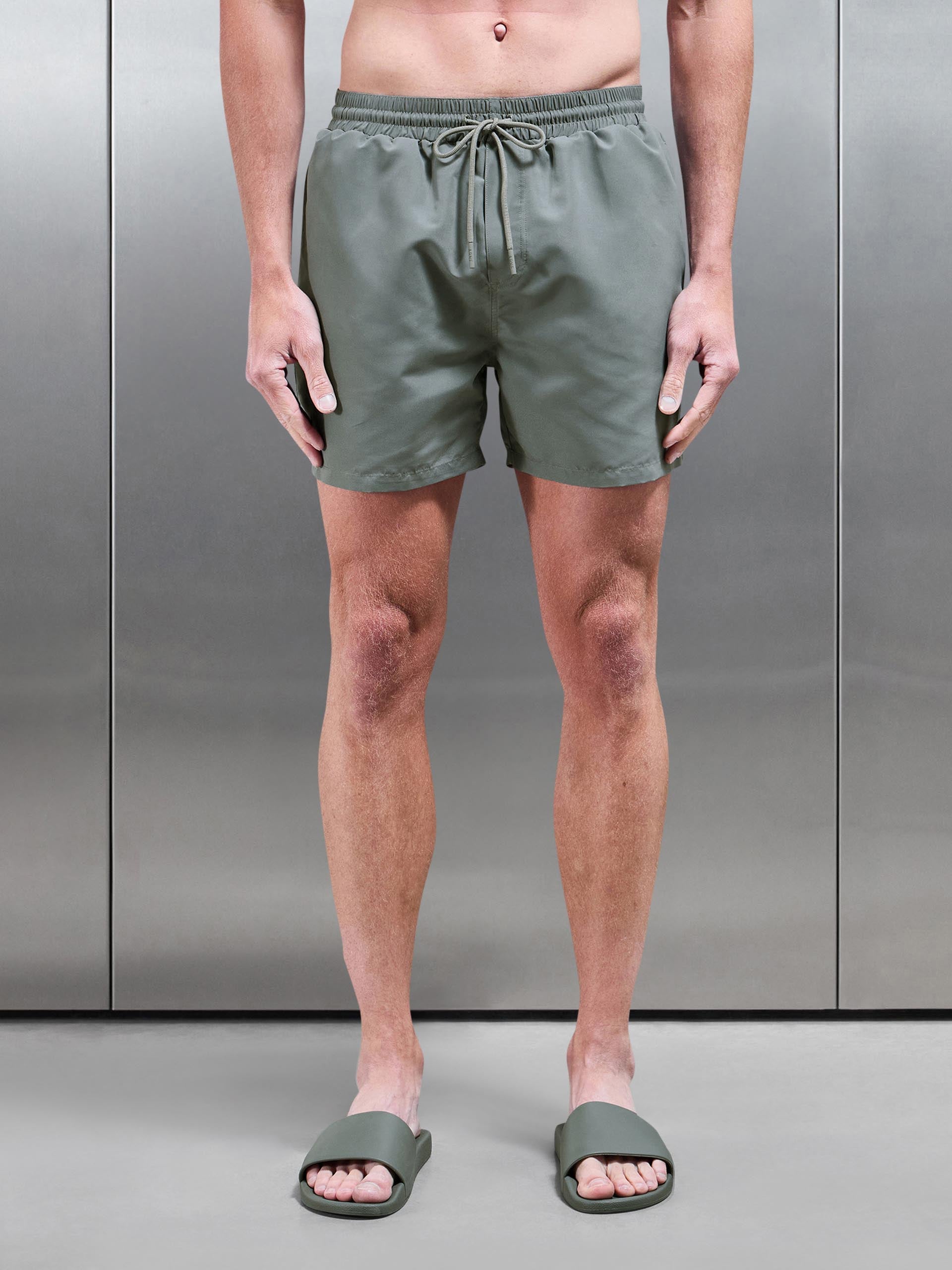 Essential Drawstring Swim Short in Sage