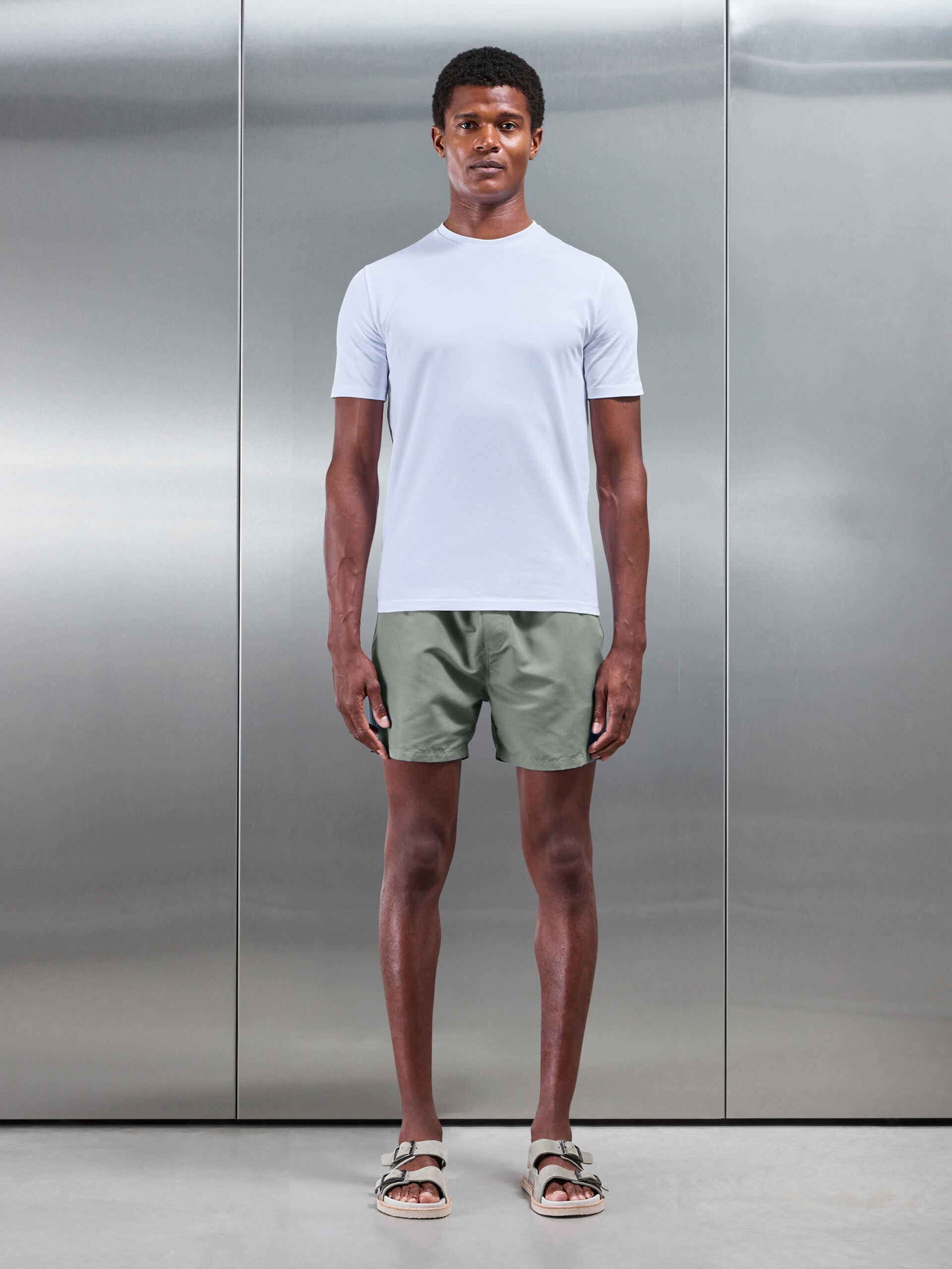 Essential Drawstring Swim Short in Sage