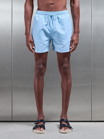Essential Drawstring Swim Short in Soft Blue