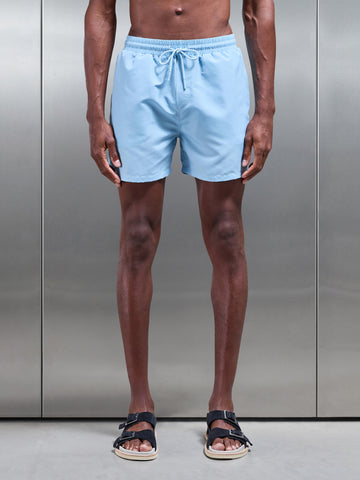 Essential Drawstring Swim Short in Soft Blue