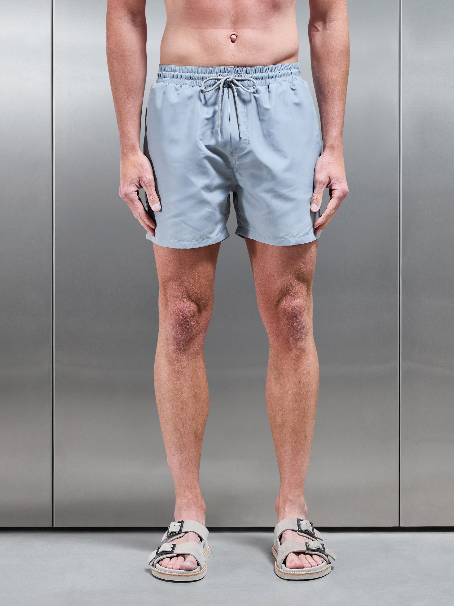 Essential Drawstring Swim Short in Stone