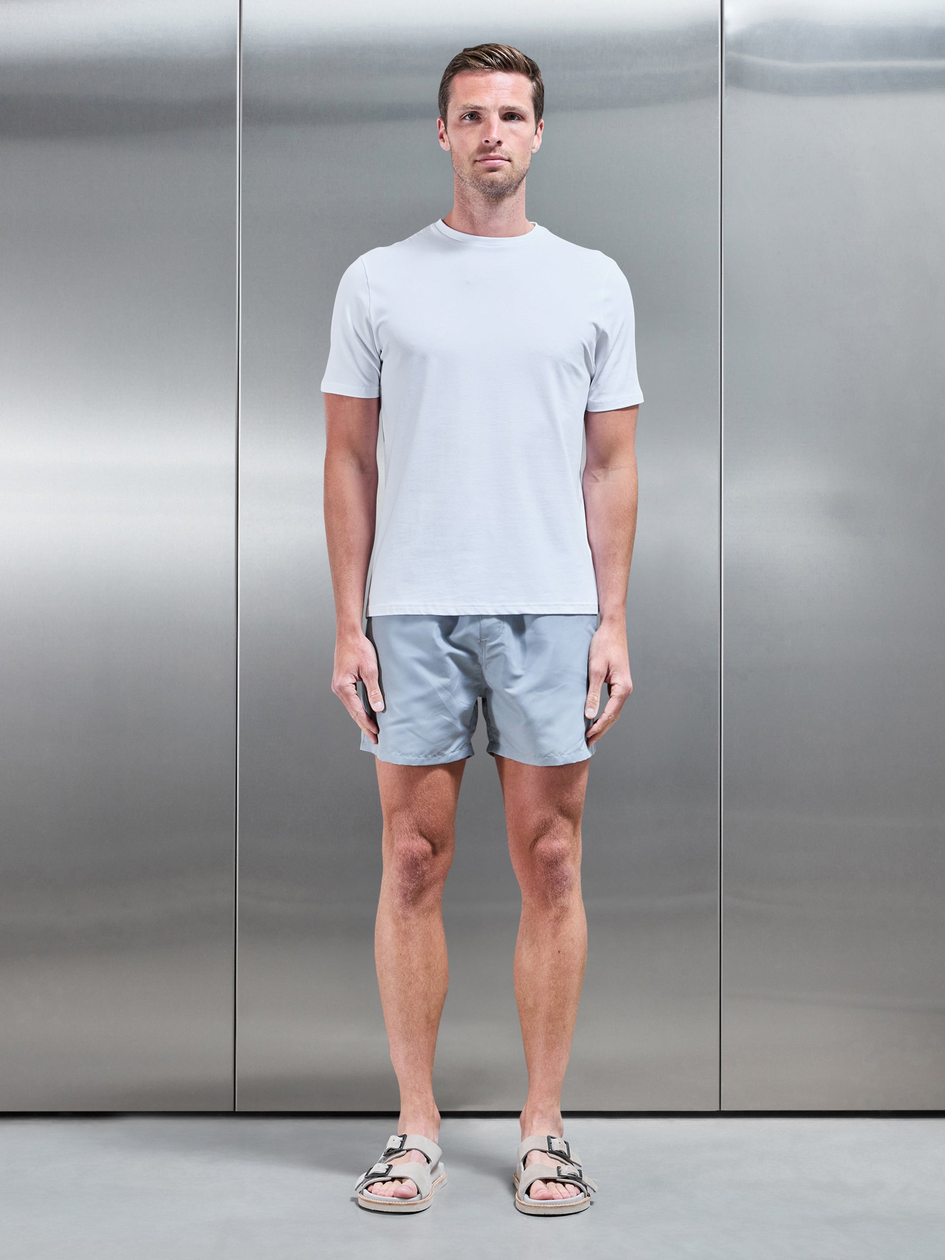 Essential Drawstring Swim Short in Stone