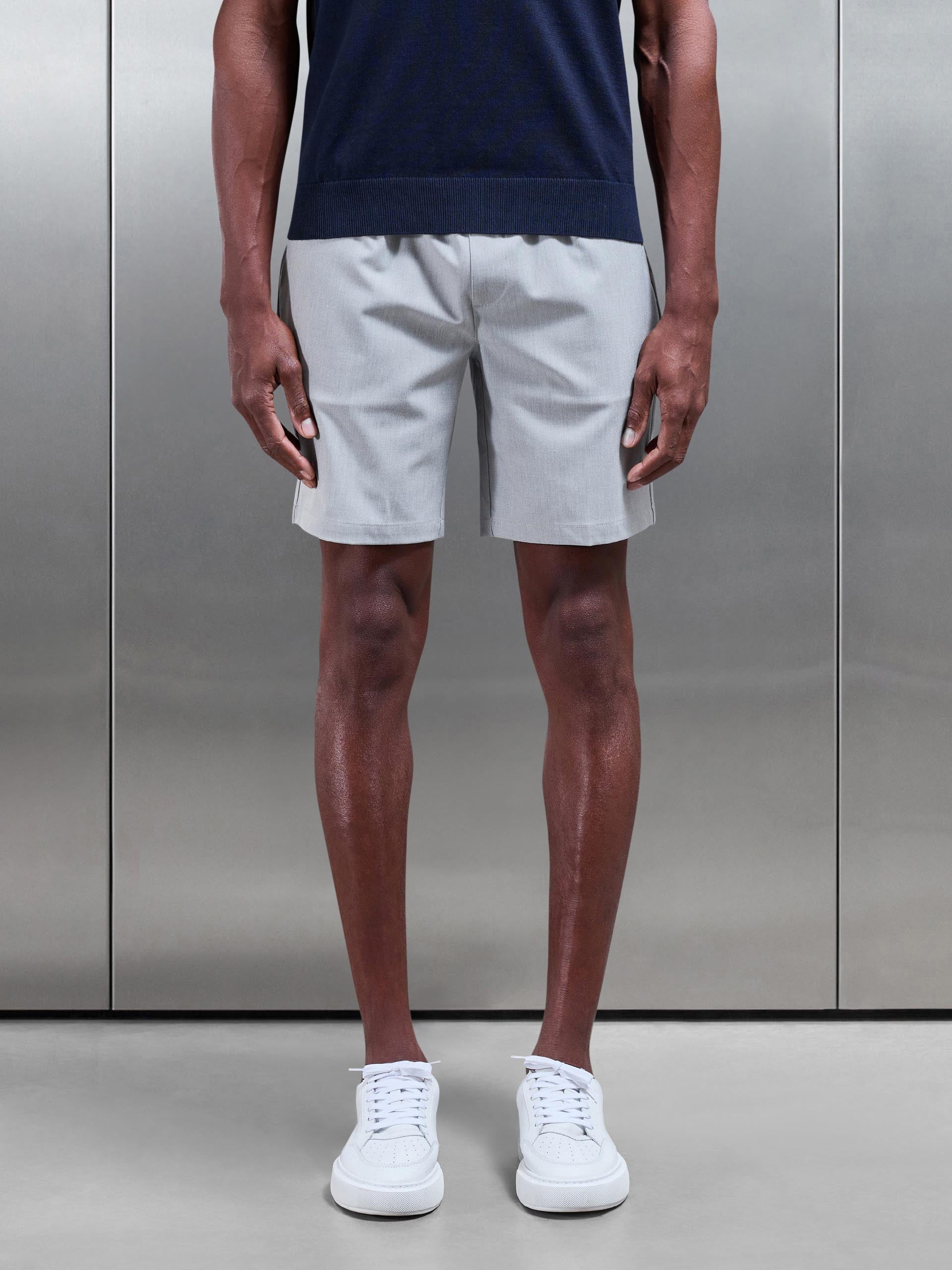 Essential Drawstring Tailored Short in Stone