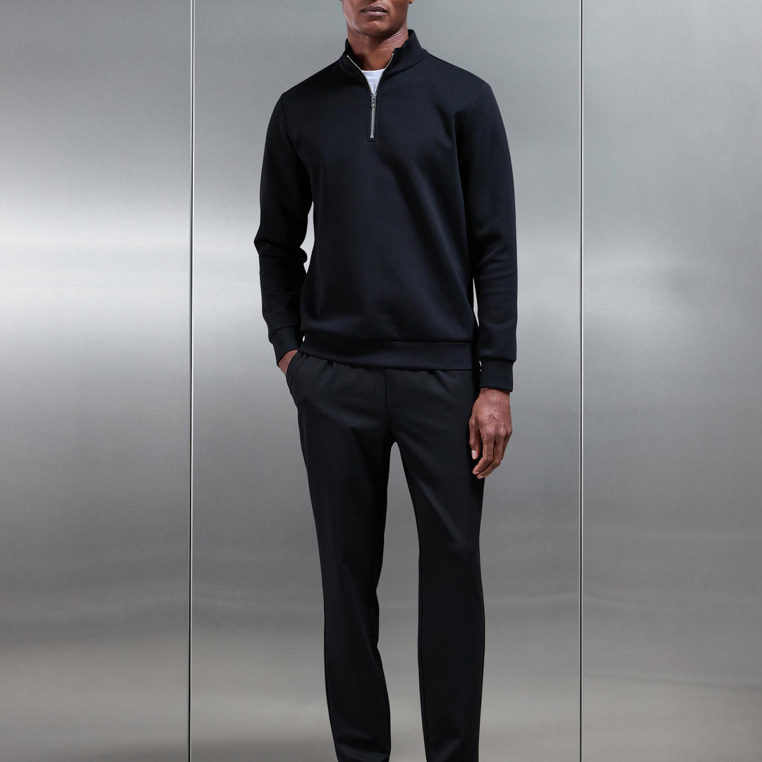 Essential Drawstring Tailored Trouser in Black
