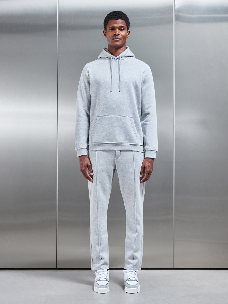 Essential Hoodie in Marl Grey