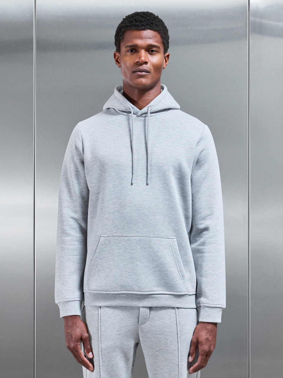 Essential Hoodie in Marl Grey
