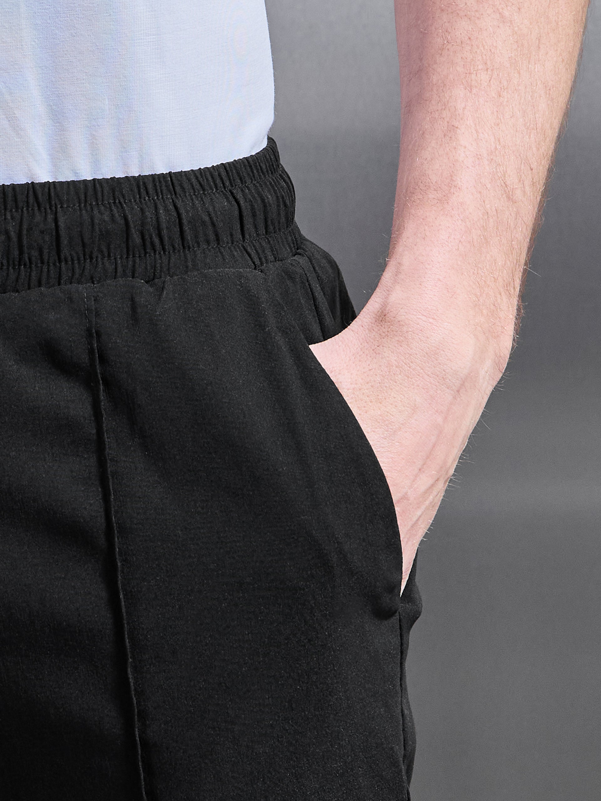 Essential Nylon Trouser in Black
