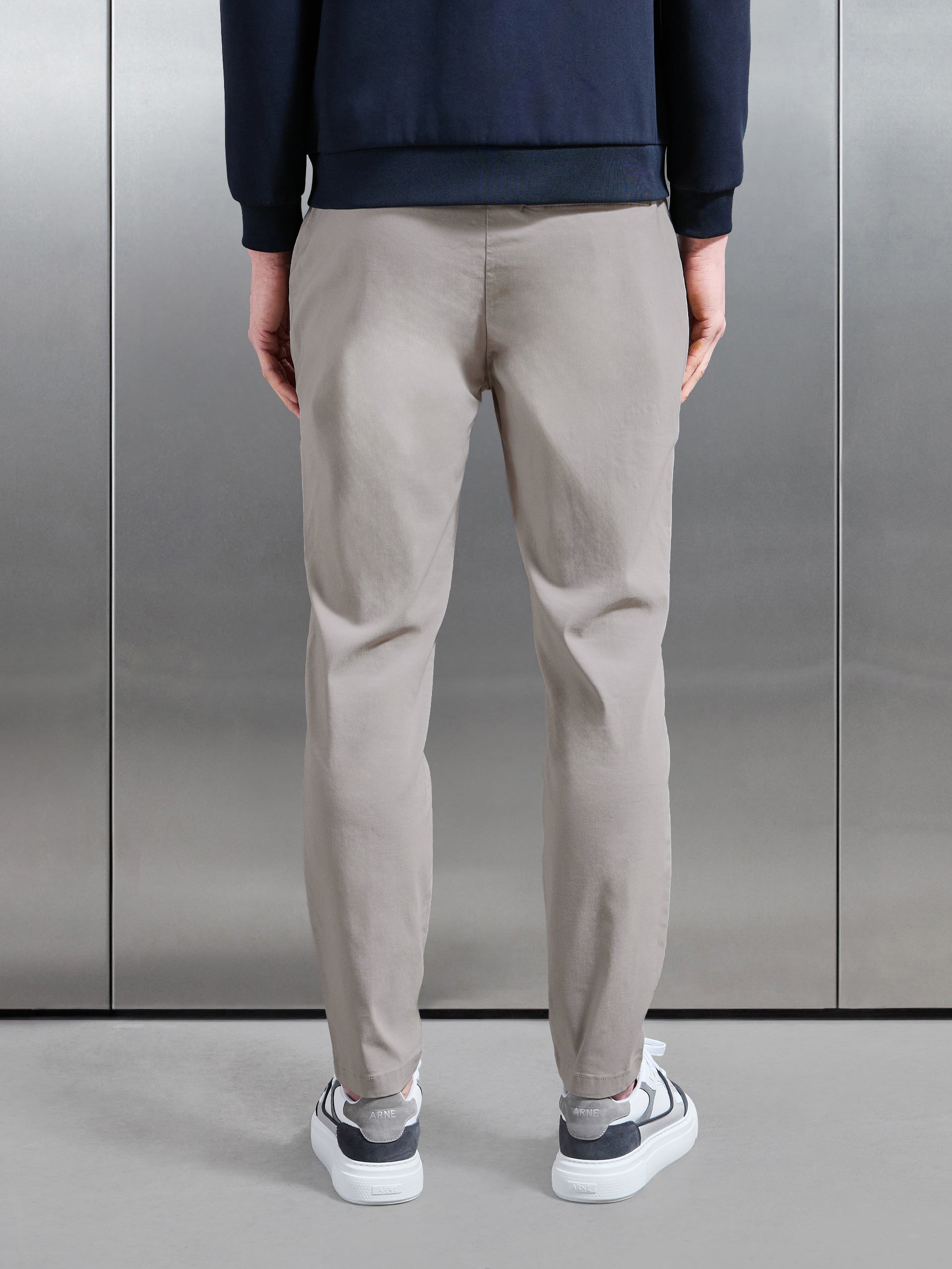 Essential Nylon Trouser in Stone