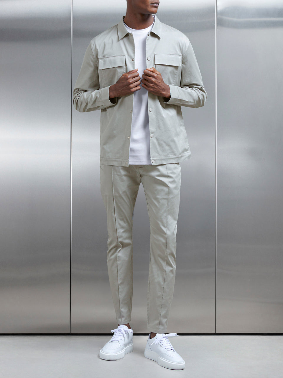 Essential Drawstring Trouser in Stone