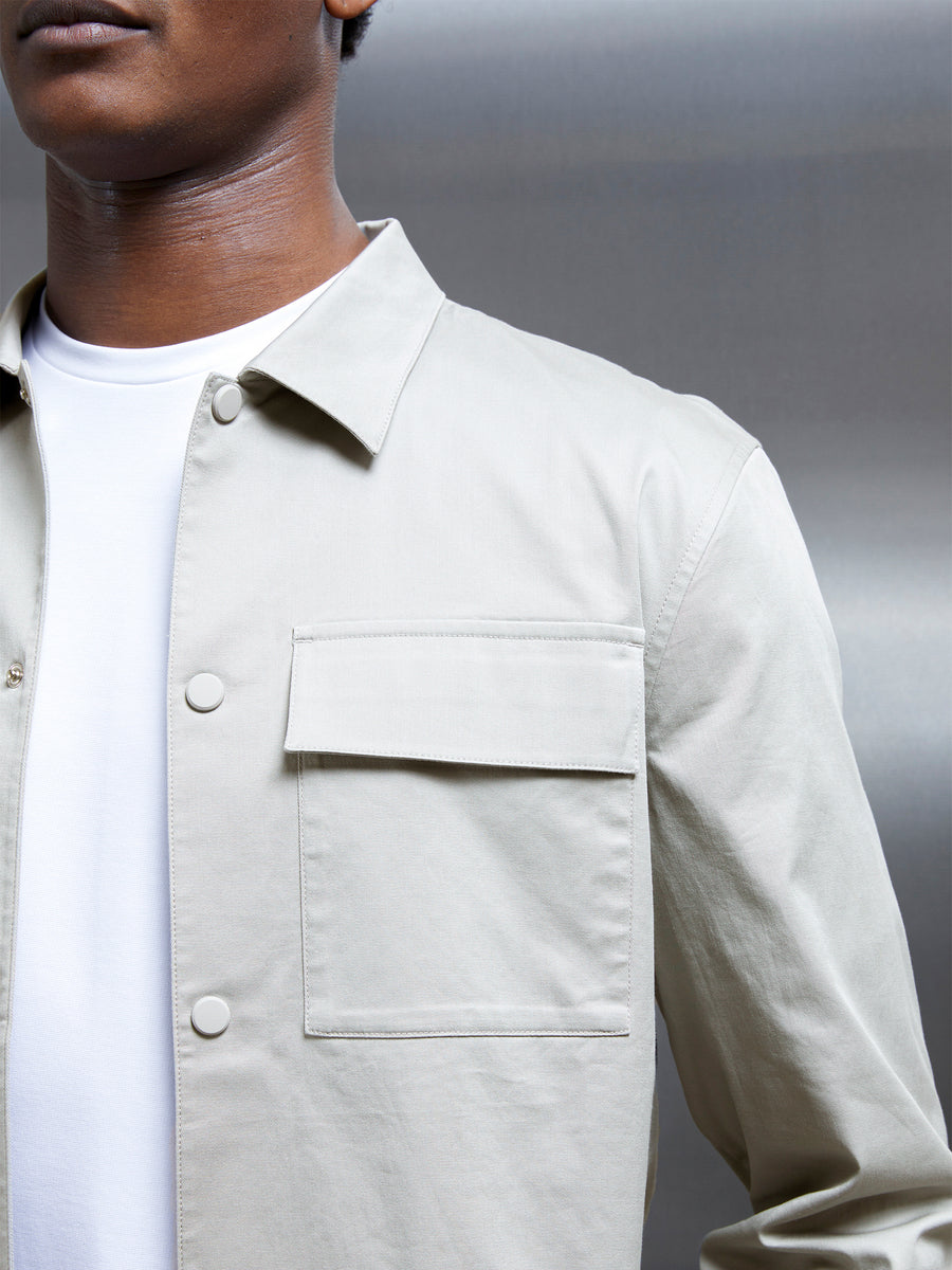 Essential Overshirt in Stone