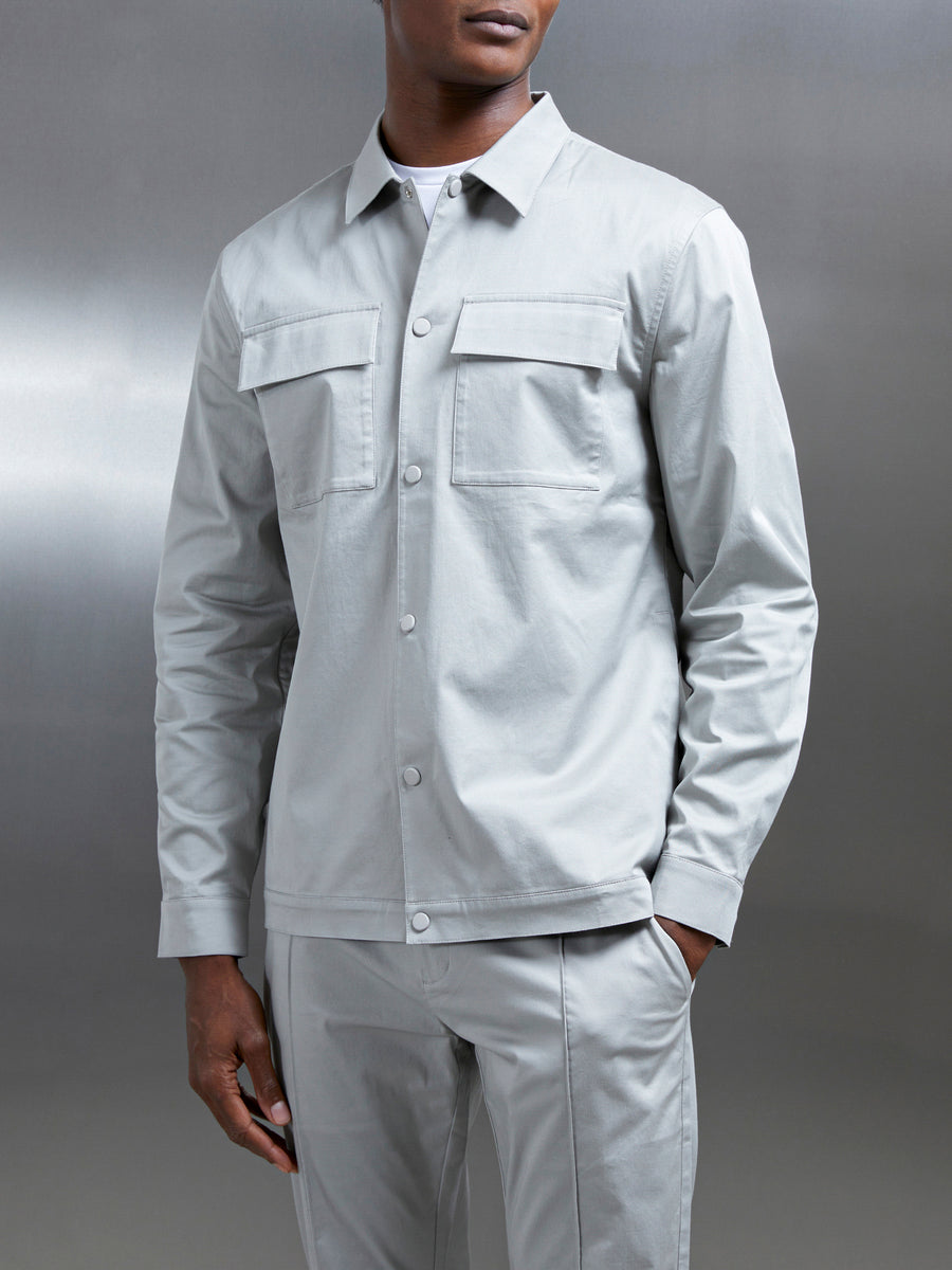 Essential Overshirt in Stone