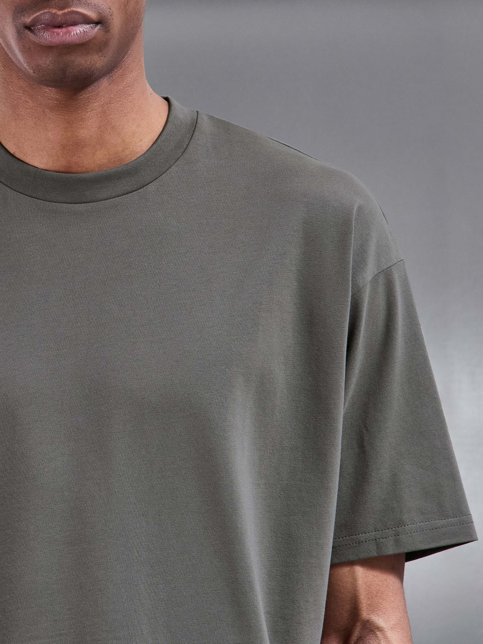 Essential Relaxed Fit Cotton T-Shirt in Grey