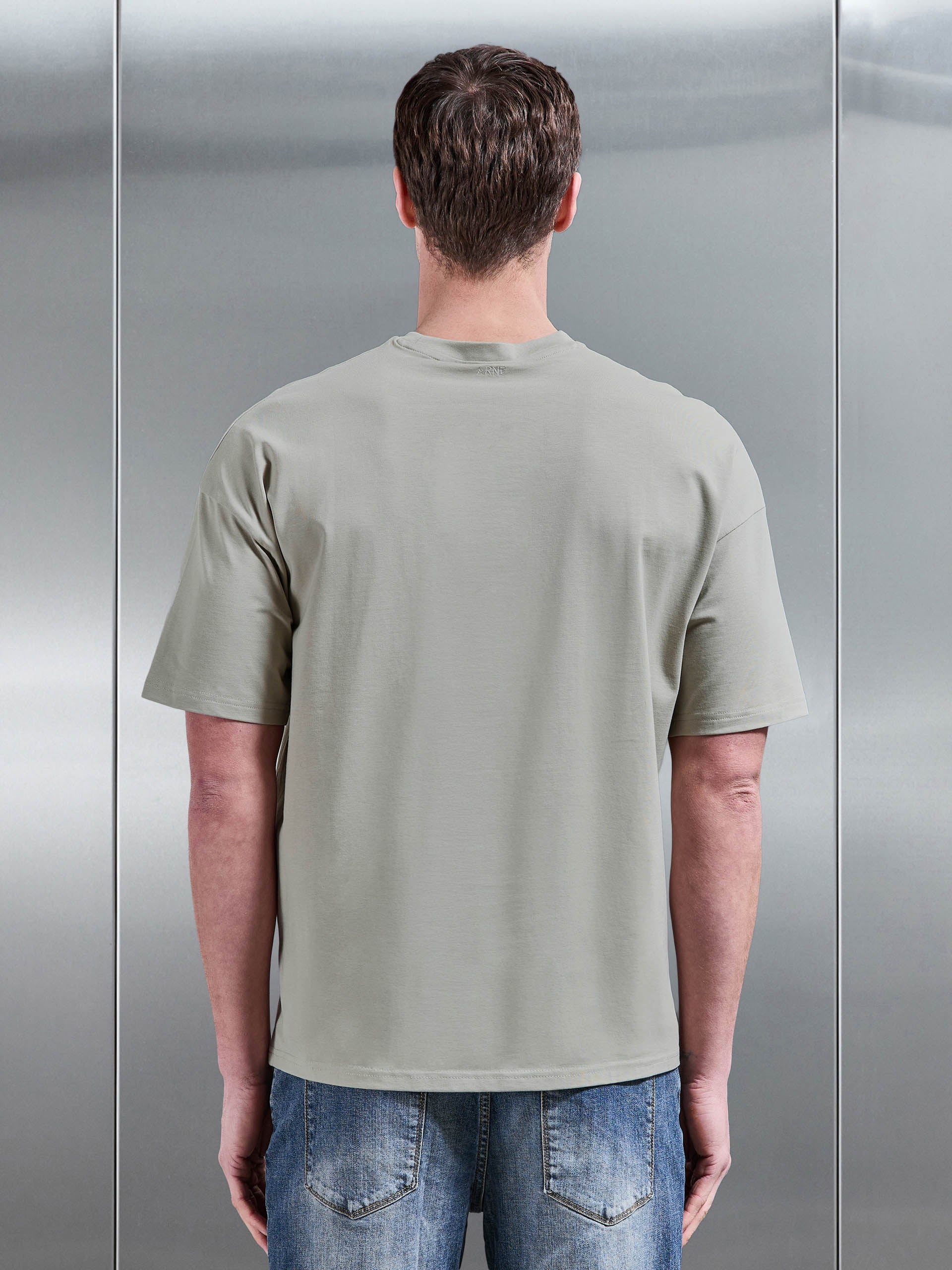 Essential Relaxed Fit Cotton T-Shirt in Stone