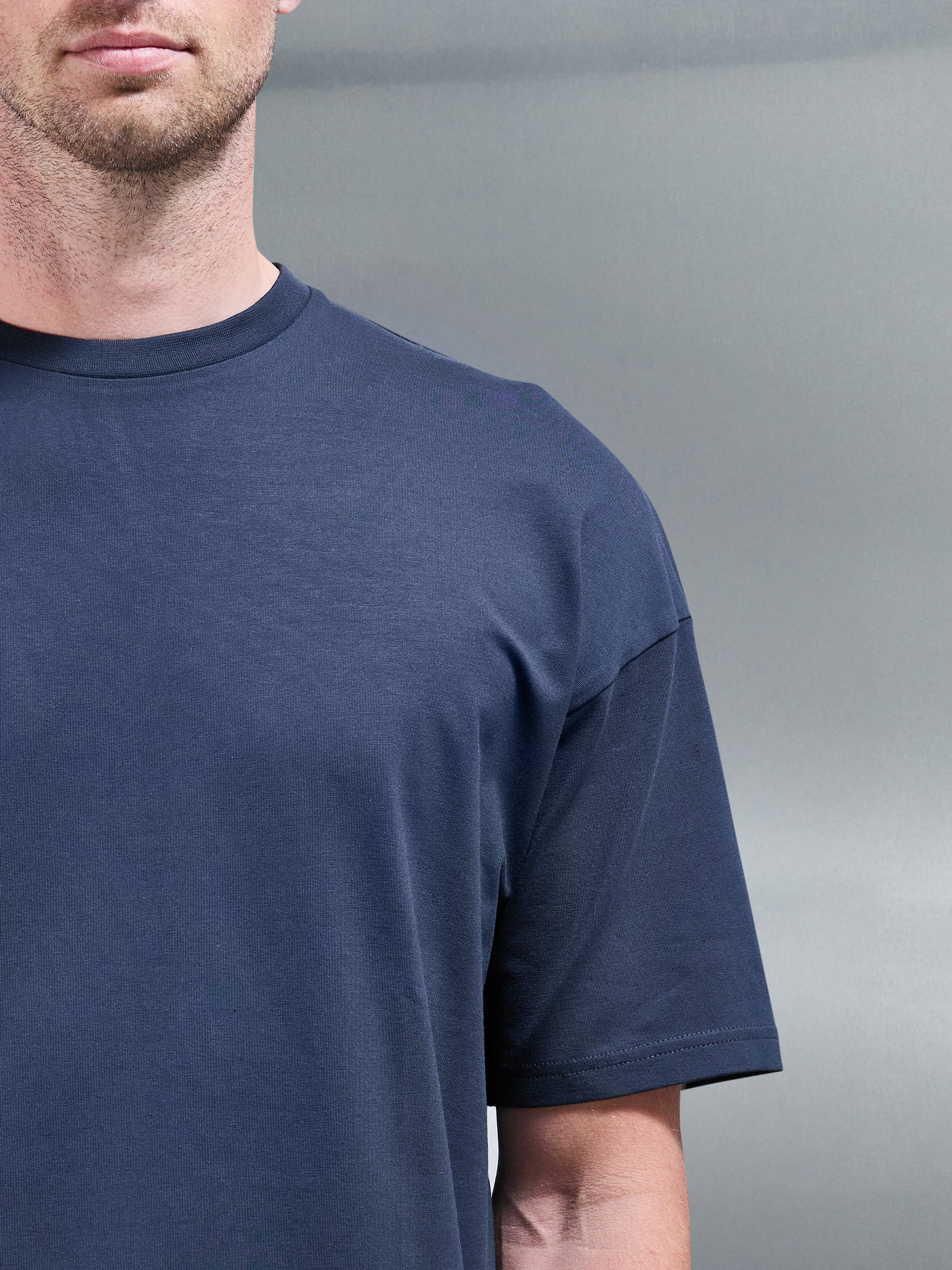 Essential Relaxed Fit Cotton T-Shirt in Navy
