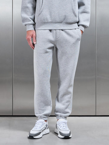 Essential Relaxed Fit Cuffed Jogger In Marl Grey