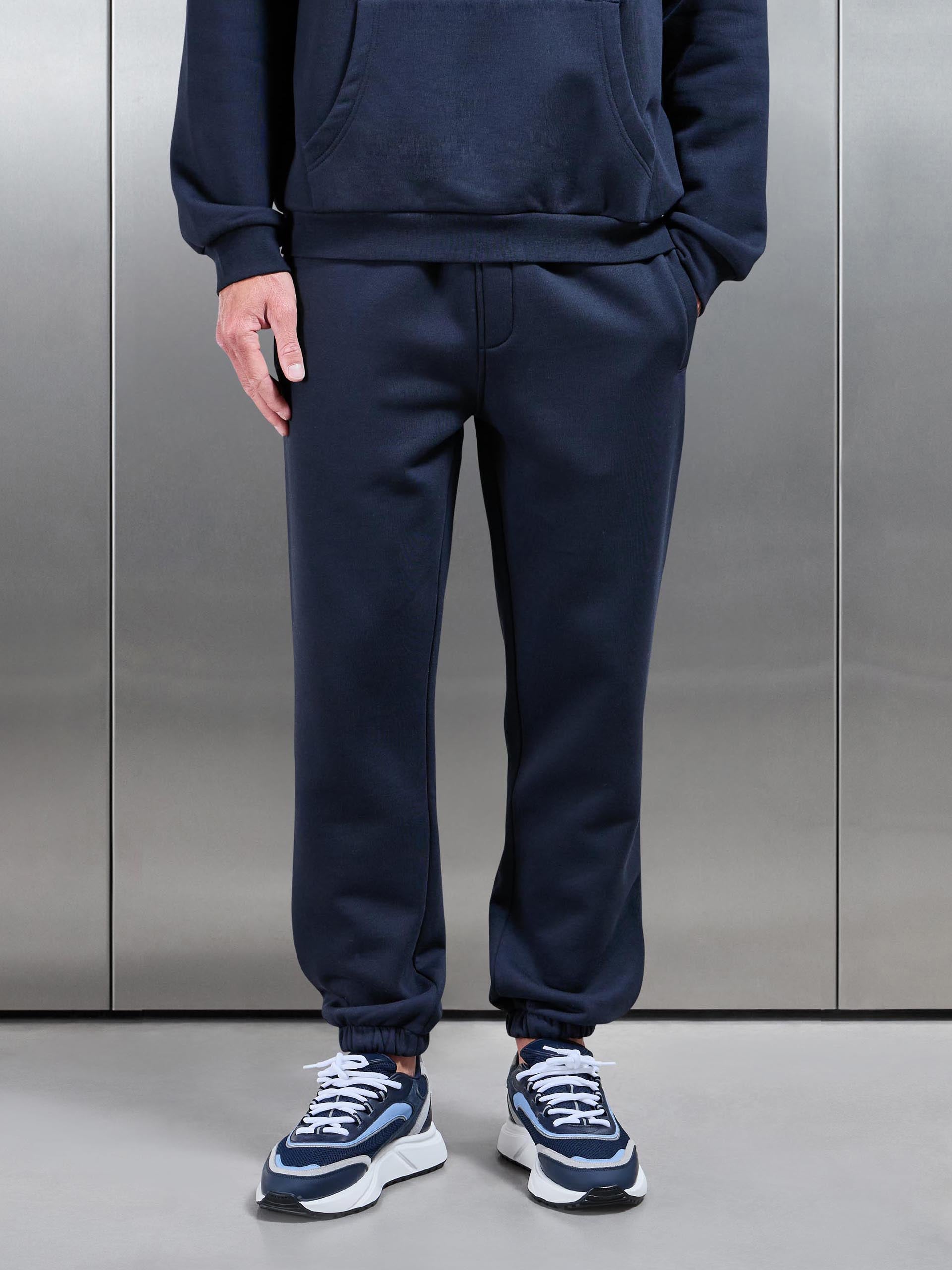Essential Relaxed Fit Cuffed Jogger in Navy