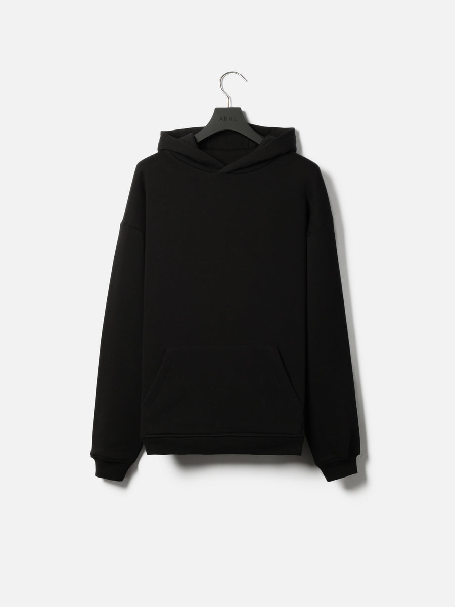 Essential Relaxed Hoodie in Black