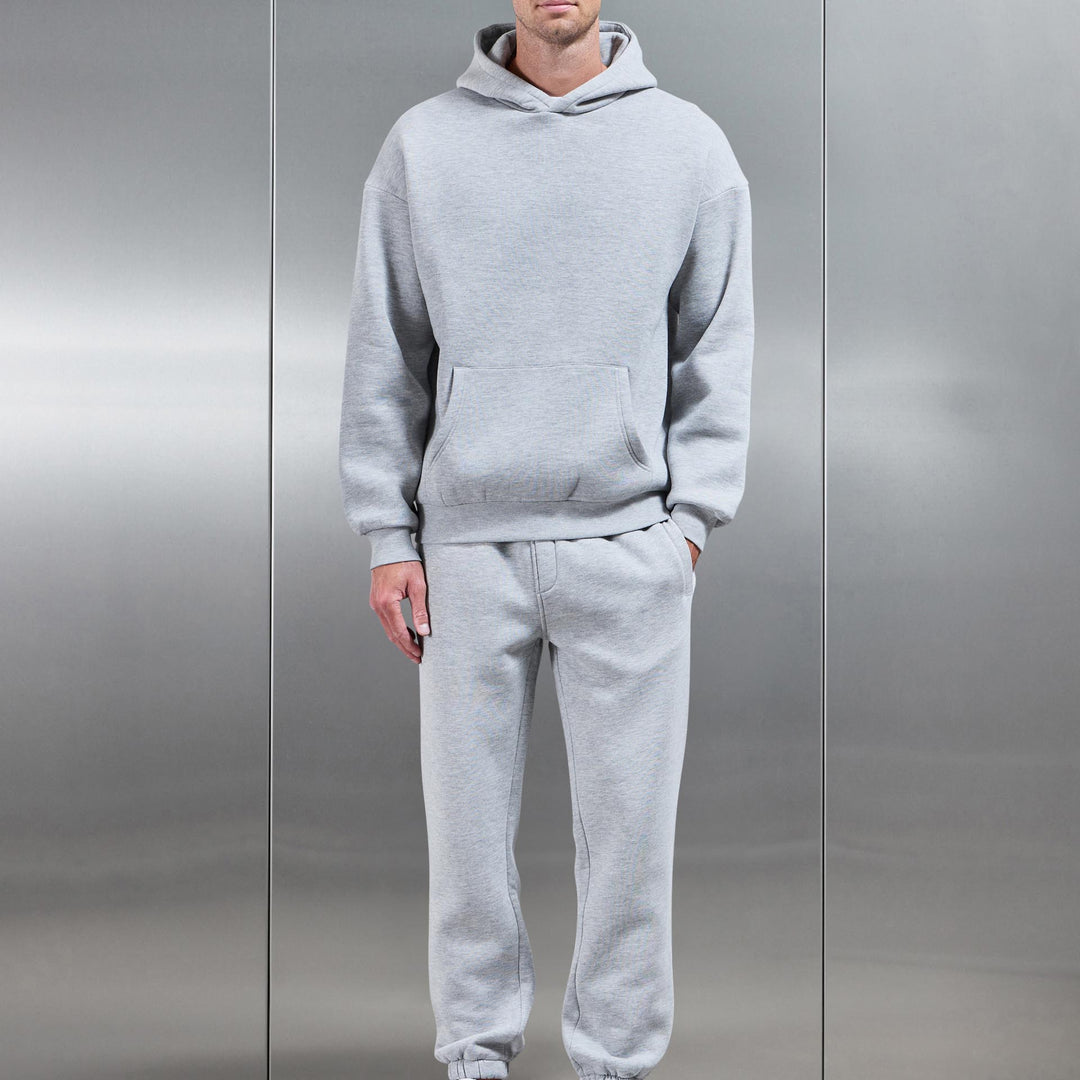 Essential Relaxed Hoodie in Marl Grey