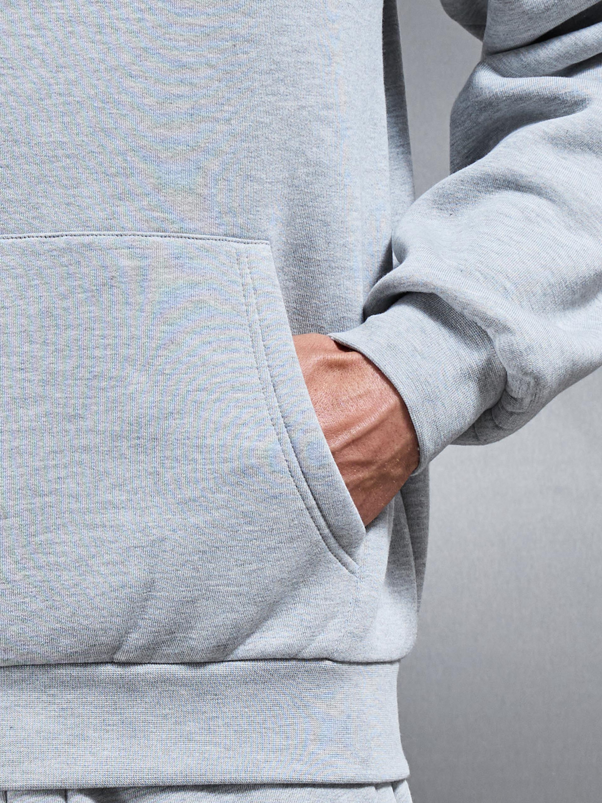 Essential Relaxed Hoodie in Marl Grey