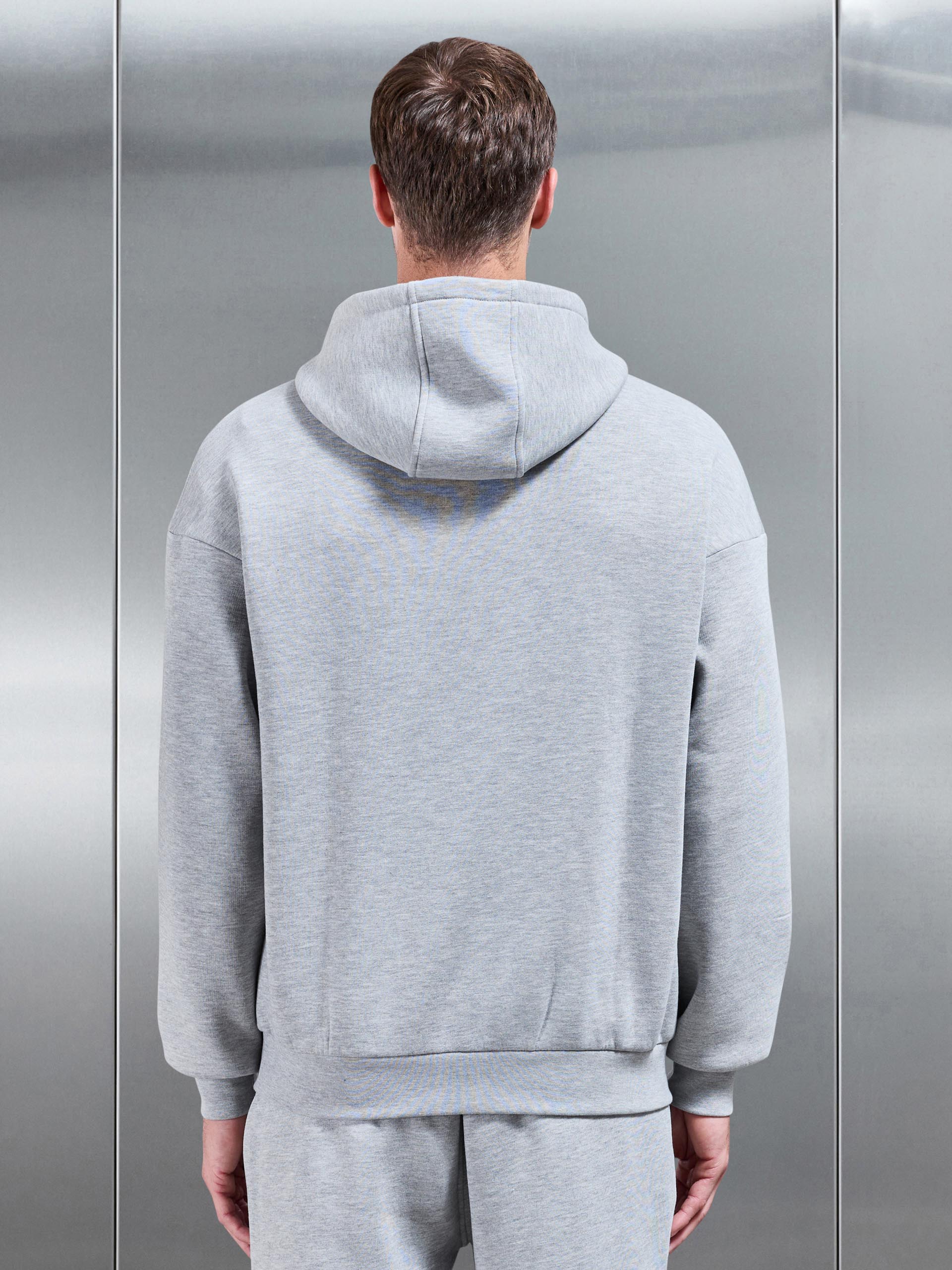 Essential Relaxed Hoodie in Marl Grey