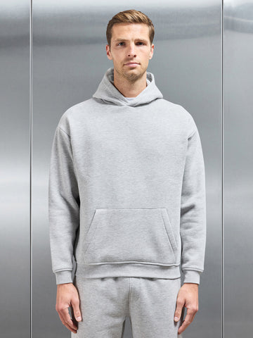 Essential Relaxed Hoodie in Marl Grey