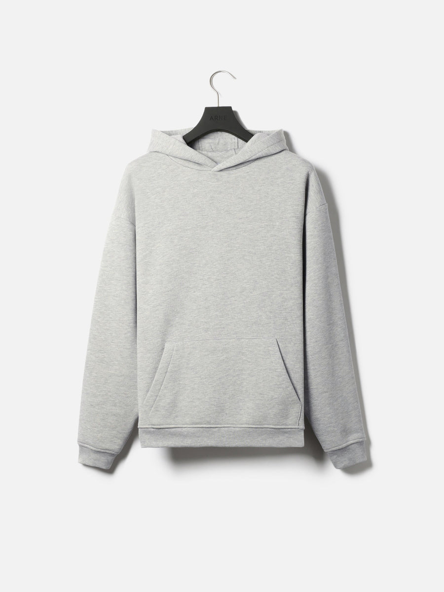 Essential Relaxed Hoodie in Marl Grey