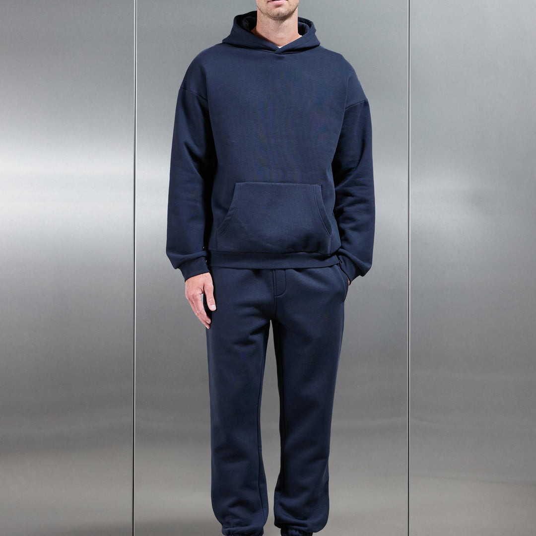 Essential Relaxed Hoodie in Navy