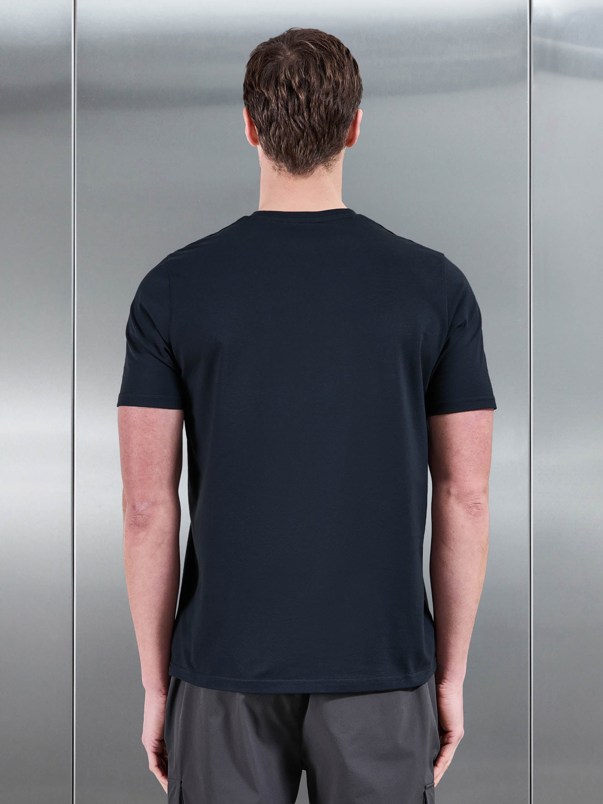 Essential Slim Fit Cotton Stretch T-Shirt in Navy