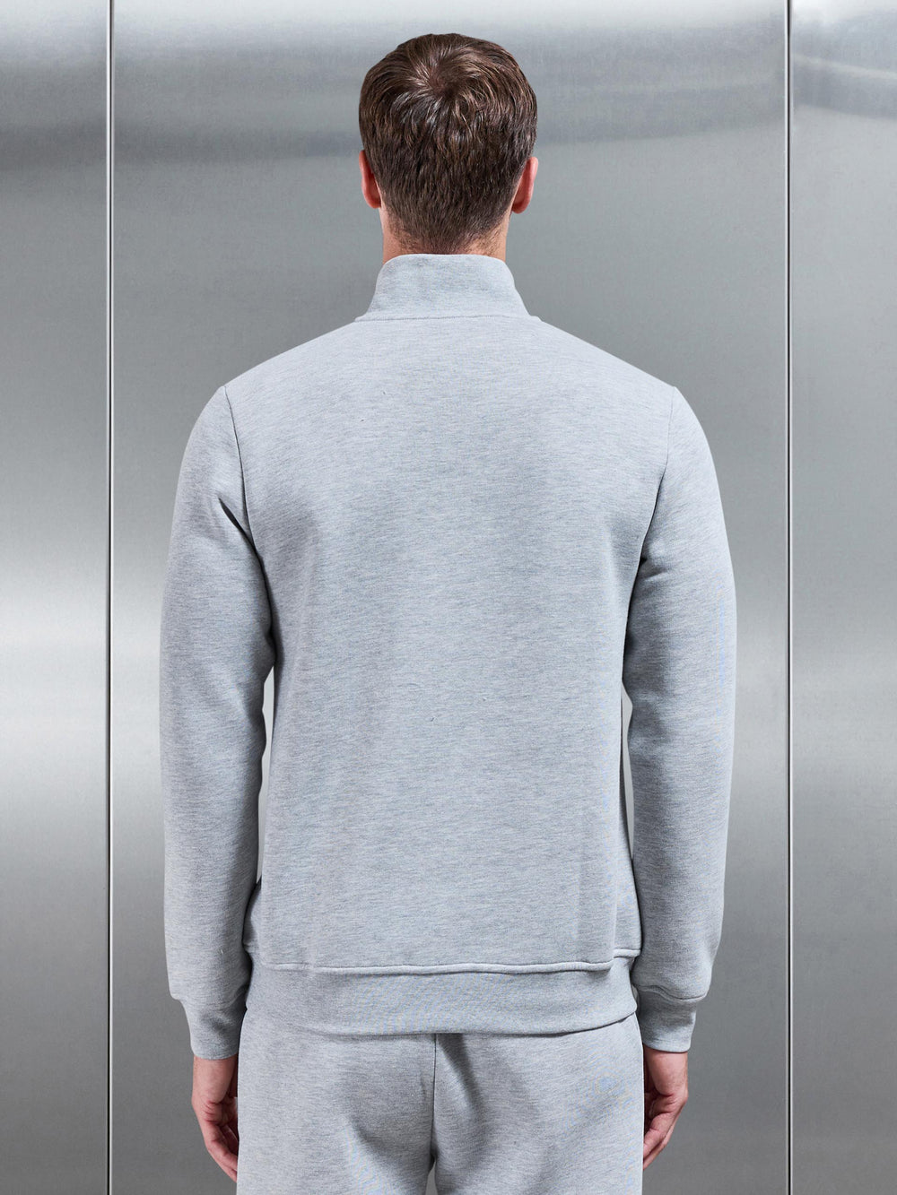 Essentials Cotton Half Zip-Enamel Green Marl main image 0