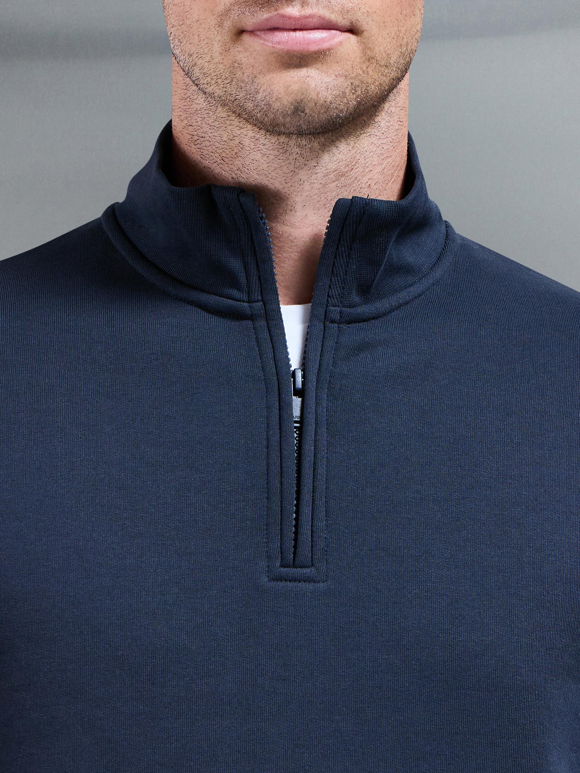 Essential Slim Half Zip in Navy