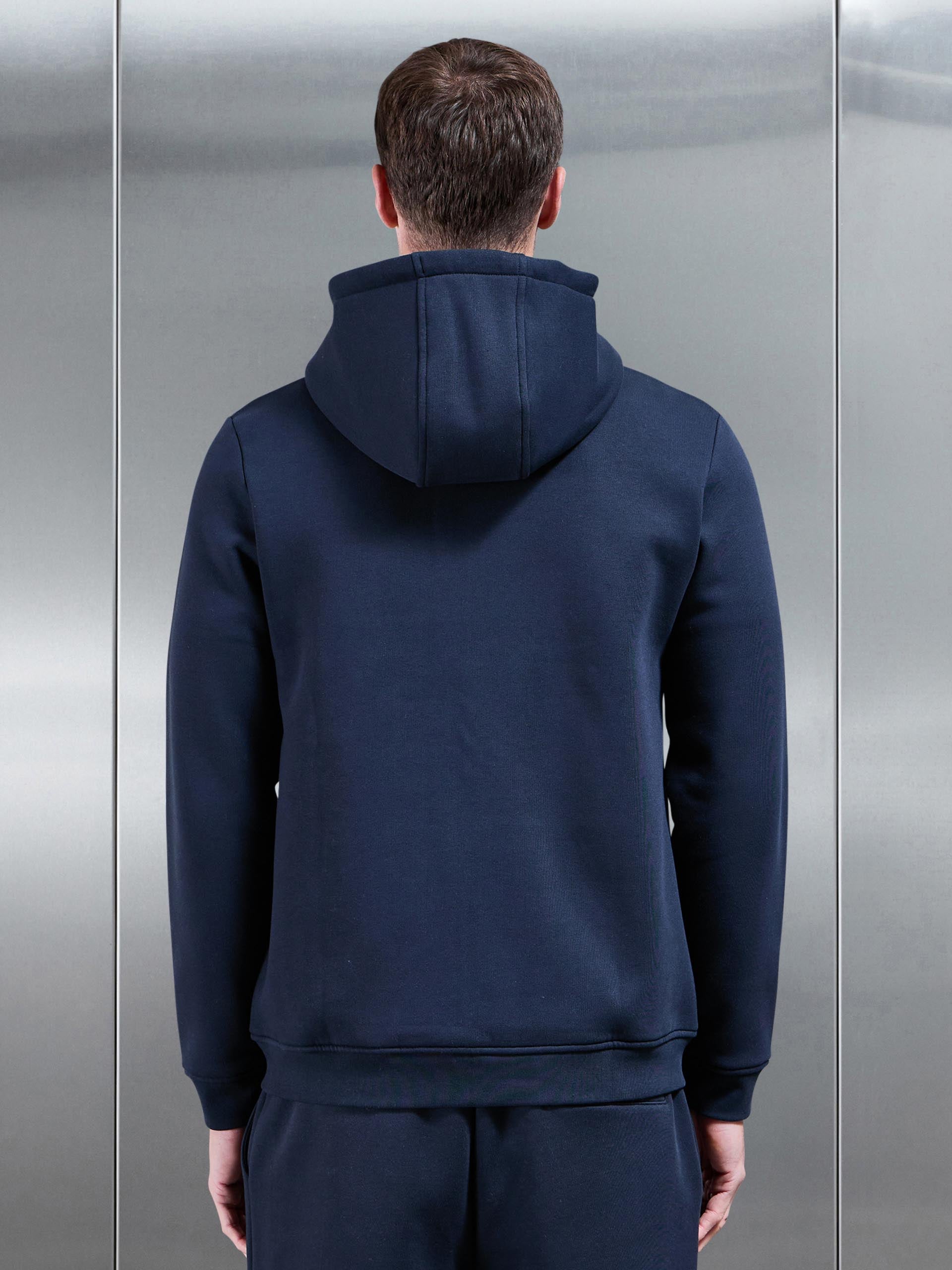 Essential Zip Through Hoodie in Navy