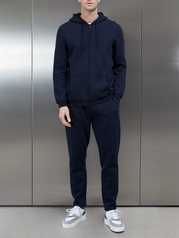 Essential Zip Through Hoodie in Navy