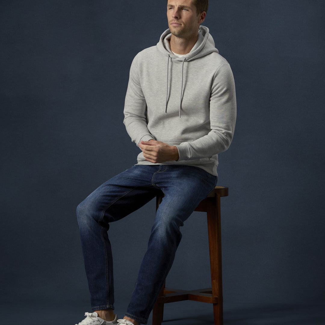 Essential Hoodie In Marl Grey