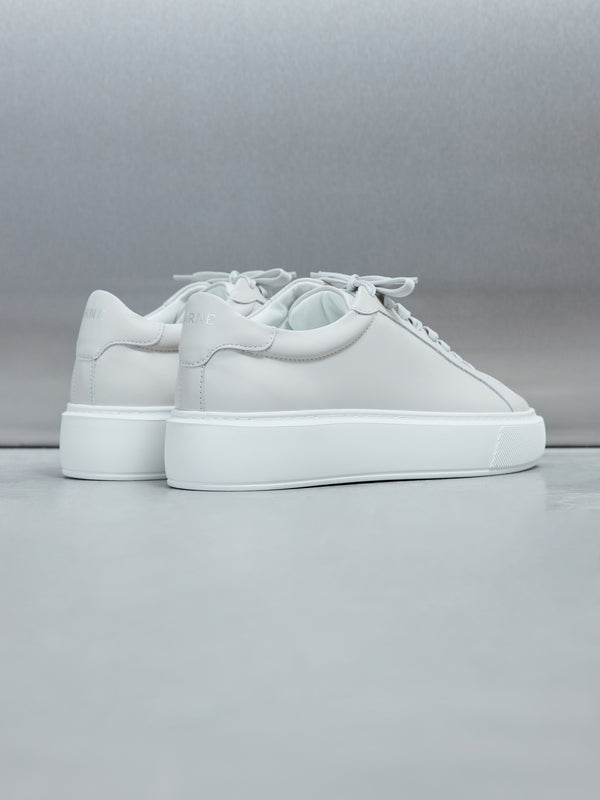 Essential Leather Trainer in Stone