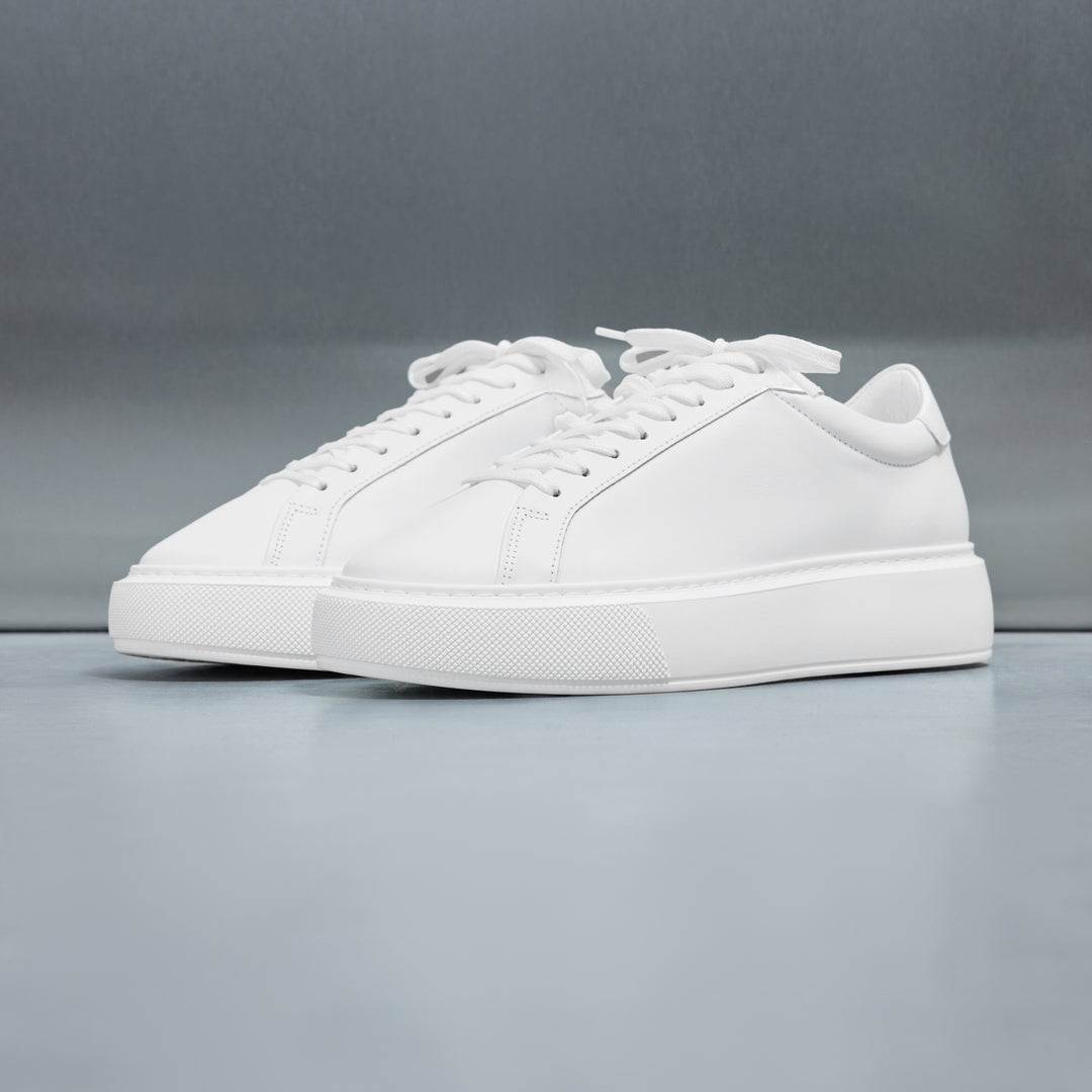 Essential Leather Trainer in White