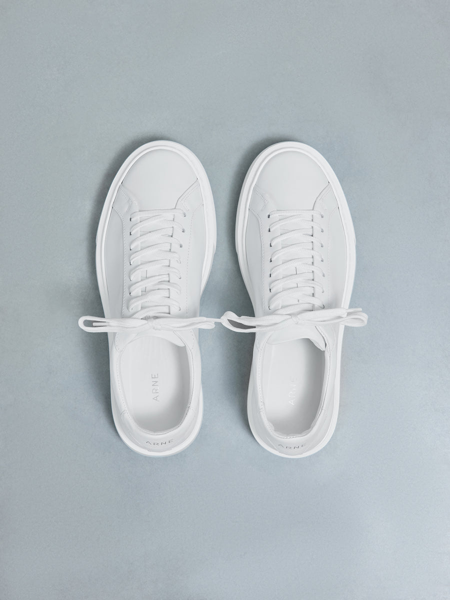 Essential Leather Trainer in White