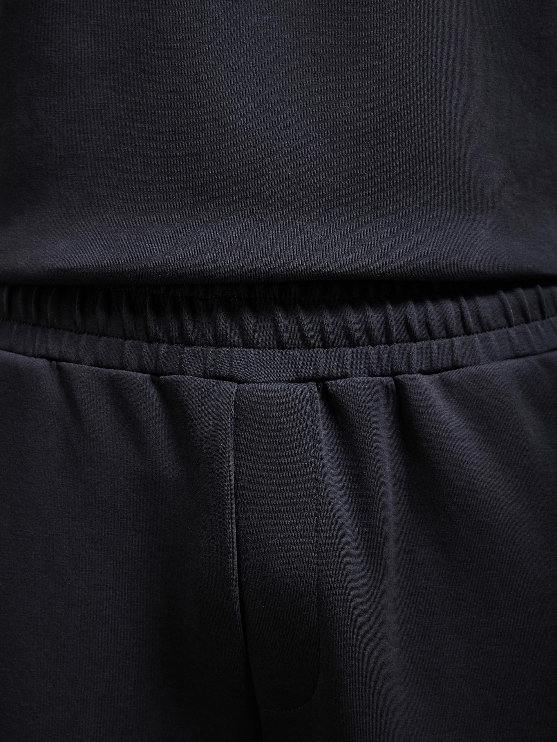Everyday Luxe Straight Leg Jogger in Black