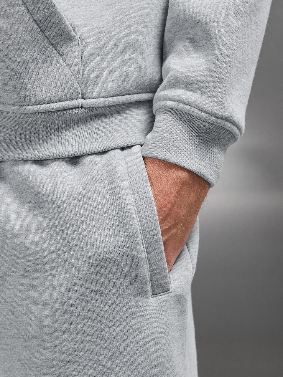 Essential Relaxed Fit Cuffed Jogger in Marl Grey