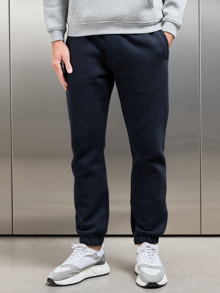 Essential Relaxed Fit Cuffed Jogger in Navy