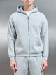 Essential Relaxed Fit Zip Through Hoodie in Marl Grey