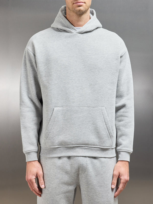 Essential Relaxed Hoodie in Marl Grey